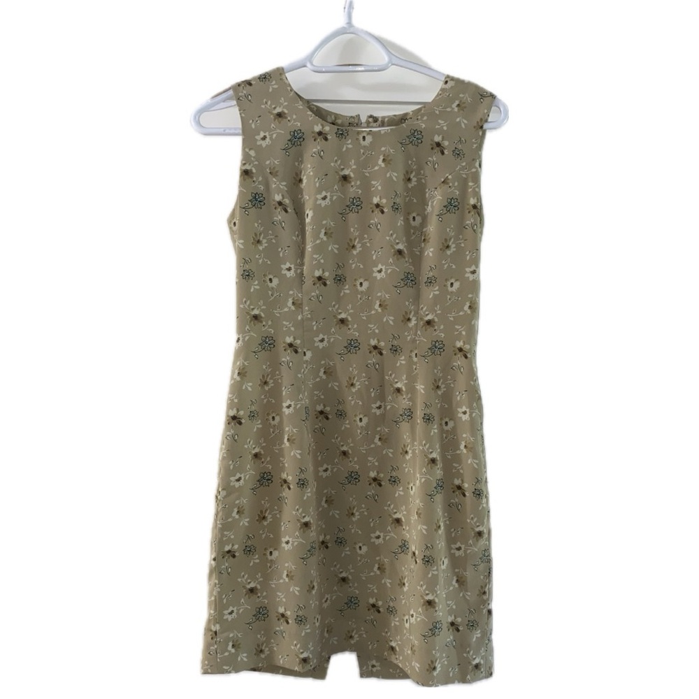Neutral Floral Midi Dress
